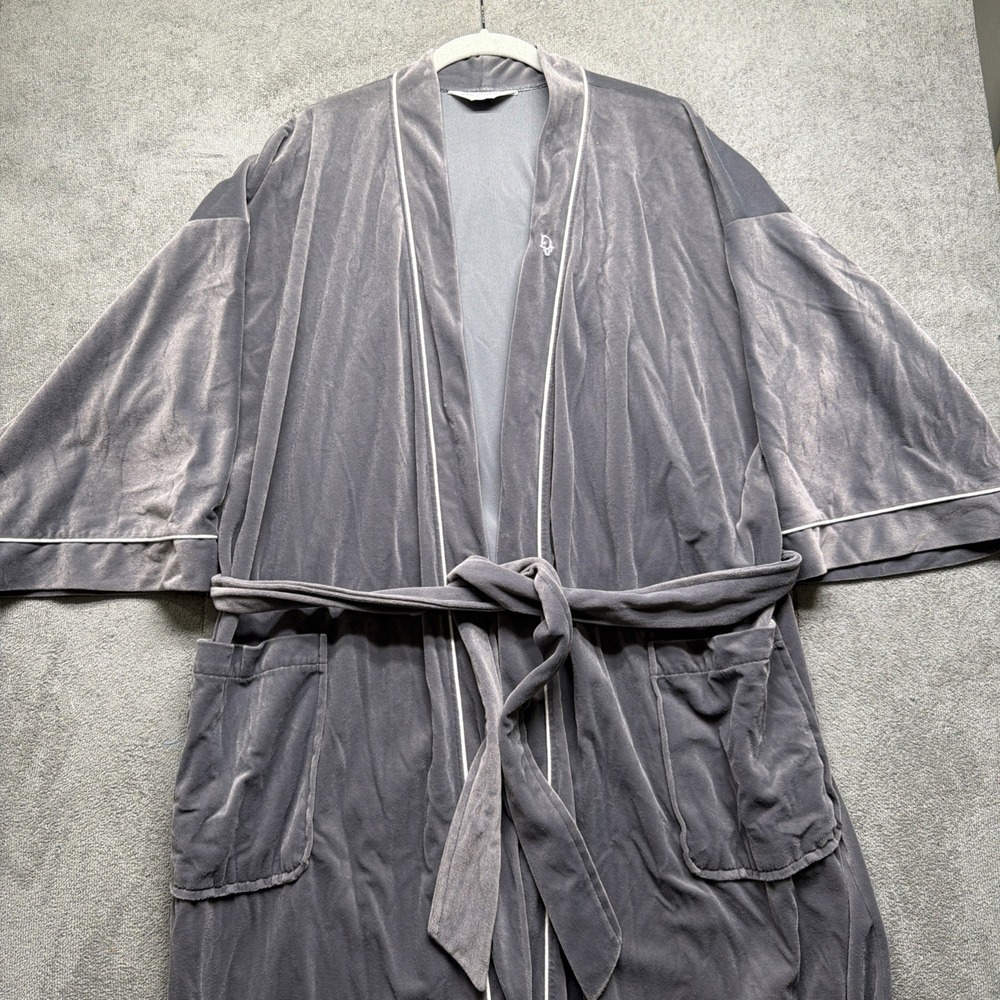 Christian Dior Monsieur Gray Lounge Robe Vintage‎ Sleepwear One Size